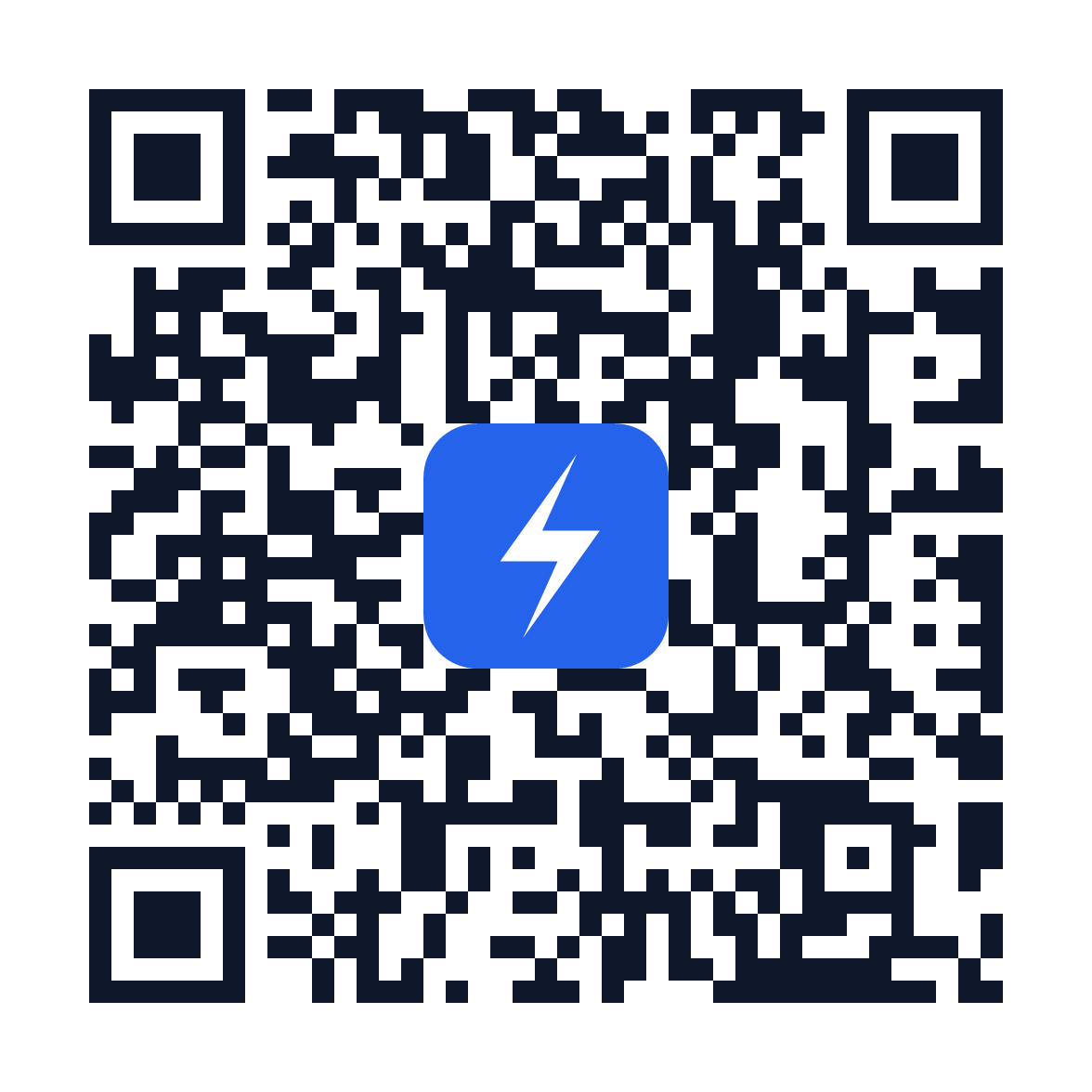 QR code that opens the Energy Exchange Market app